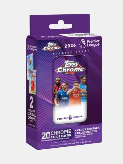 2026 Topps Chrome Premier League Tin Box