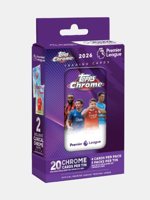2026 Topps Chrome Premier League Tin Box