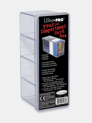 Pudełko przezroczyste na karty Ultra PRO 4‑Compartment Clear Card Box – 240 kart