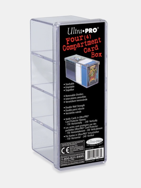 Pudełko przezroczyste na karty Ultra PRO 4‑Compartment Clear Card Box – 240 kart