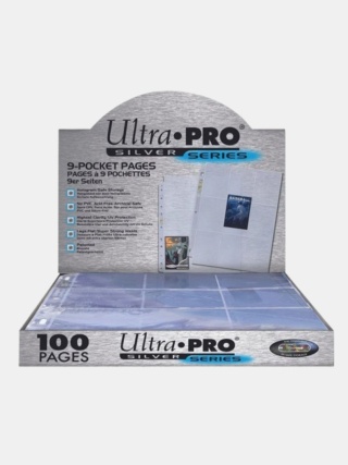 Strony do segregatora Ultra PRO Silver Series 9‑Pocket Pages – 100 stron do standardowych kart kolekcjonerskich