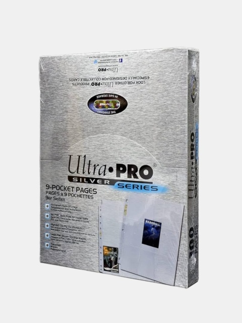 Strony do segregatora Ultra PRO Silver Series 9‑Pocket Pages – 100 stron do standardowych kart kolekcjonerskich