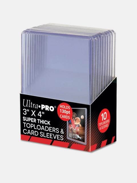 Toploader Ultra PRO 130pt 3" x 4" + grube koszulki na karty 10szt