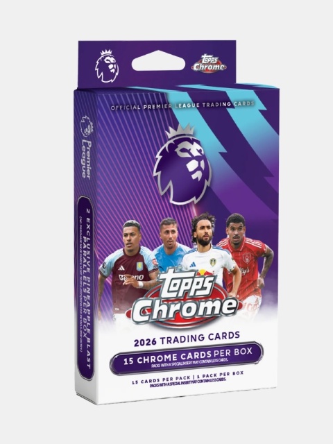 2026 Topps Chrome Premier League Tin Box